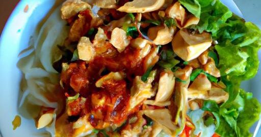 Indonéské rýžové nudle s kuřecím