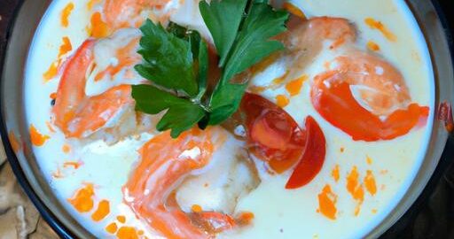 Indonéská kokosová krevetová polévka