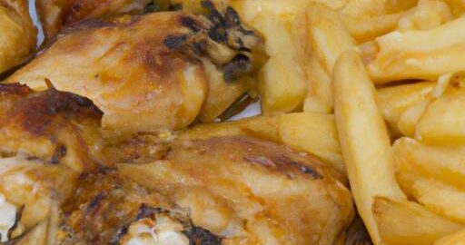 Kuře s hranolkami a salátem