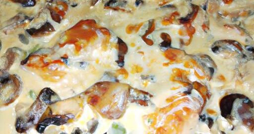 Kuře s hříbkami a sýrem