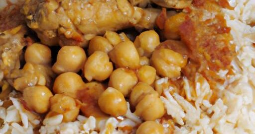 Kuře masala s rýží a cizrnou