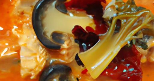 Korejská kimchi polevka s houbami