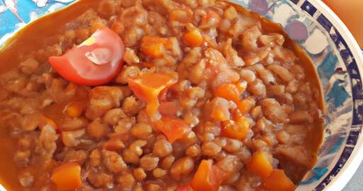 Rajčatový guláš s čočkou