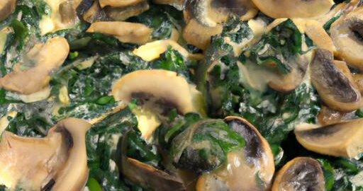 Sýrové žampiony se špenátem