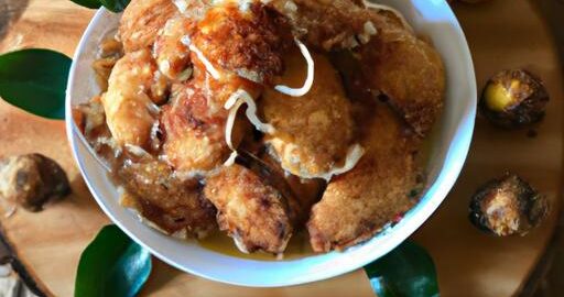 Brazilské smažené krevety s kokosem