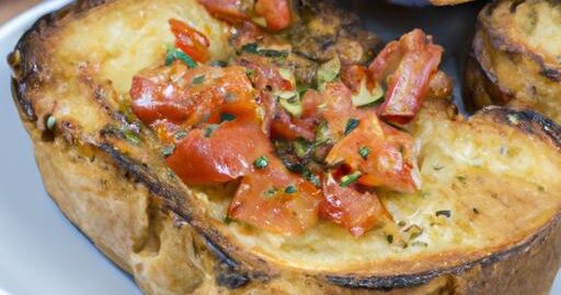 Provensálský česnekový toast s rajčaty