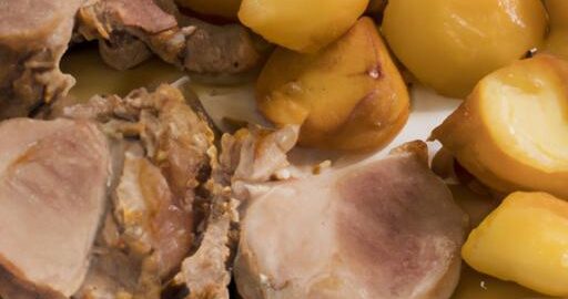 Pečený vepřový plátek s brambory