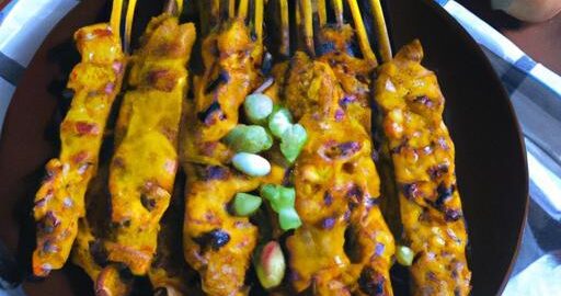 Kořeněné indonéské kuře satay