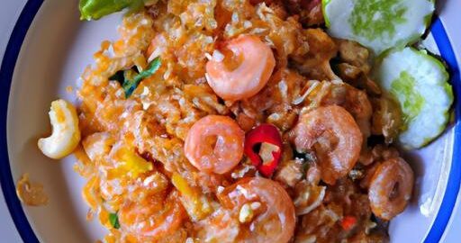 Nasi goreng s krevetami a zeleninou