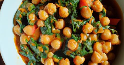 Cizrna zeleninový kari se špenátem