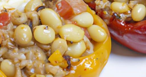 Plněné papriky s kukuřicí a fazolemi