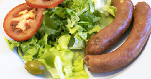 Argentinská uzená klobása se salátem