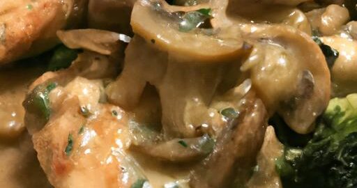 Kuřecí Fricasée s hříbkovou omáčkou