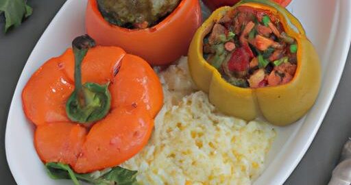 Kushari plněné papriky