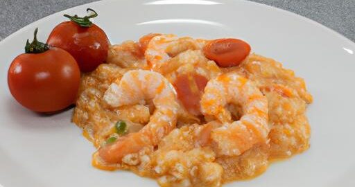 Rizoto s krevetami a rajčaty