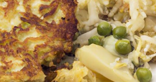 Ryžové placky s bramborem a hráškem