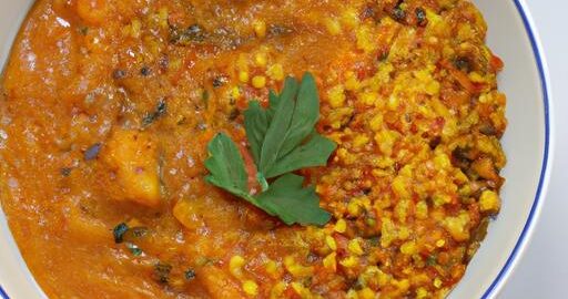 Veganské curry s červenou čočkou