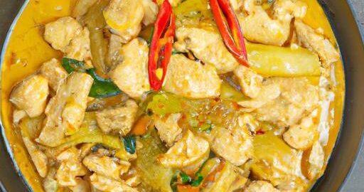 Kuřecí stir-fry s kokosovým mlékem