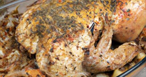Pečený kuřecí pokrm s bylinkovou nádivkou
