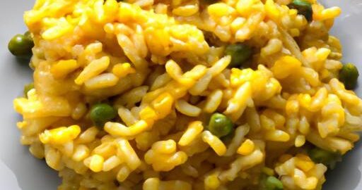 Rizoto se šafránem a hráškem