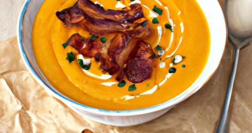 Dýňová polévka s křupavým baconem