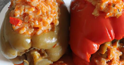 Rýžové papriky plněné quinoou a fazolemi