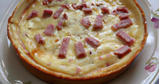 Sýrový quiche s šunkou