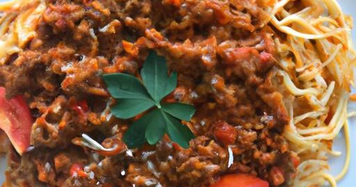 Bolognese špagety s rajčaty a masem