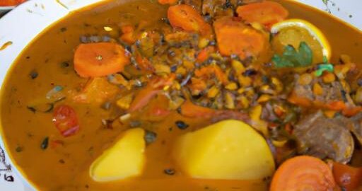 Guláš z červené čočky s jehněčím