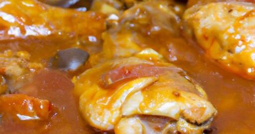 Kuřecí cacciatora s červeným vínem