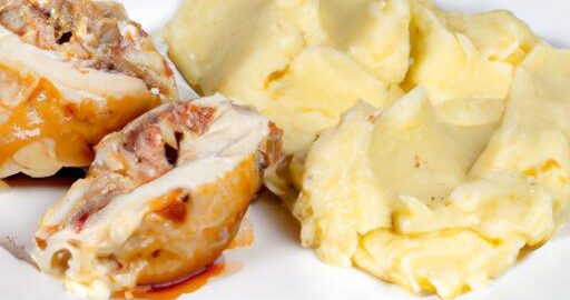 Kuřecí role s bramborovou kaší