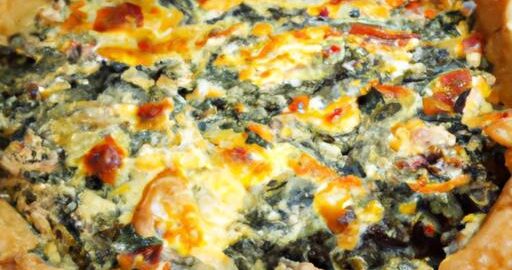 Kuřecí sýrové quiche s špenátem