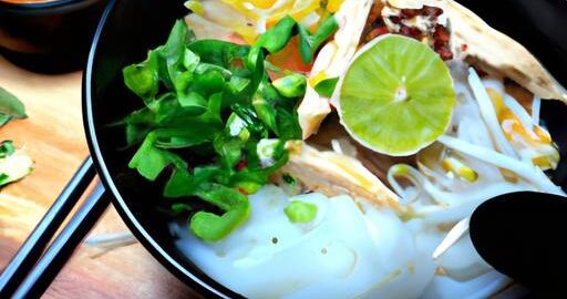 Vietnamské kuřecí Pho s nudlemi