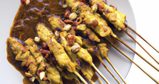 Kuřecí sate s arašídy a omáčkou