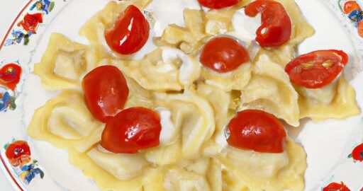 Sýrové ravioli s rajčaty