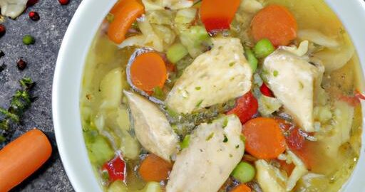 Kuřecí nudlová polévka s zeleninou