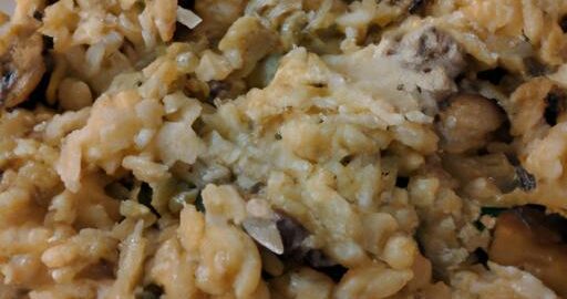 Risotto s houbamiandrejškem a parmazánem