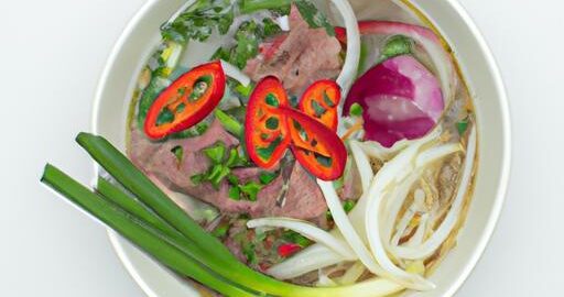 Vietnamský pho s hovězím masem