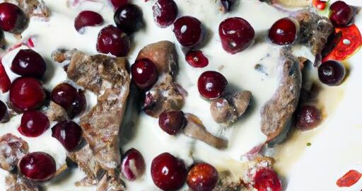 Hovězí na smetaně s brusinkami