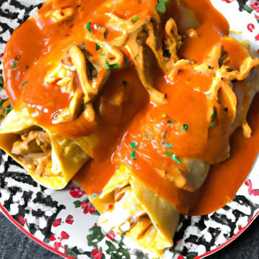 Kuřecí enchilady s pikantní omáčkou