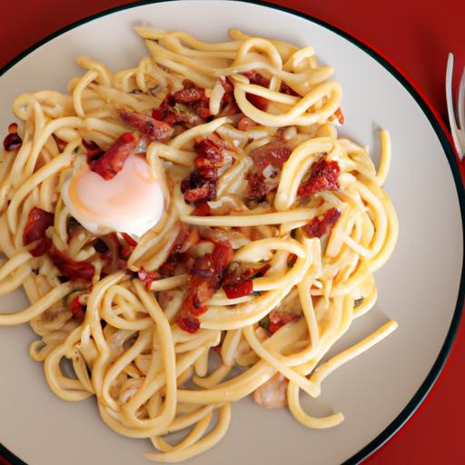 Pasta carbonara s pancettou a vajíčky