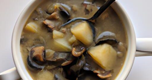 Krkonošská bramborová polévka s houbami