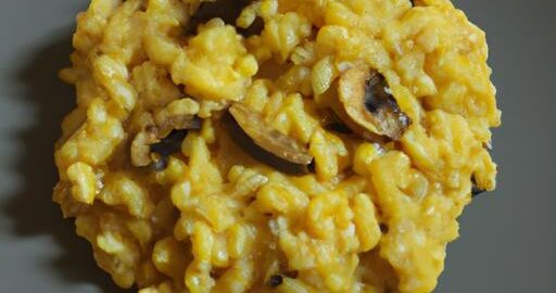 Rizoto se houbami a šafránem