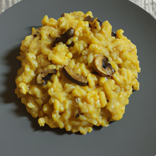 Rizoto se houbami a šafránem