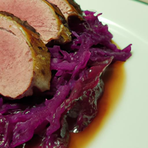 Kachní prsa s červeným zelím