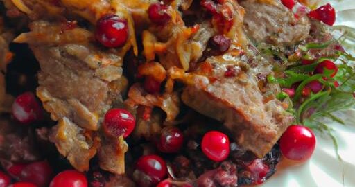 Hovězí s brusinkami a zelím