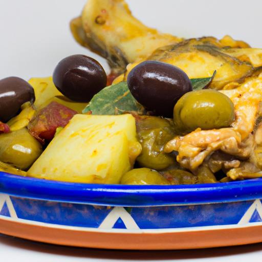 Tajine z kuřecího masa s olivami