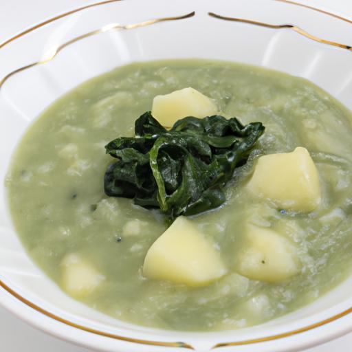 Bramborová polévka s špenátem