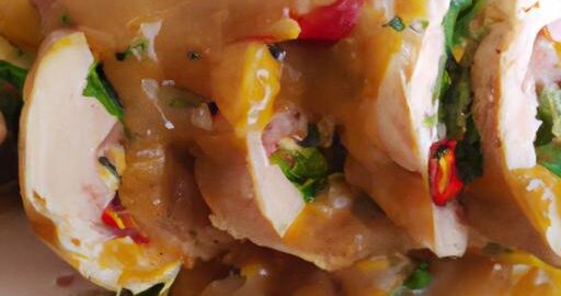 Pikantní bazalkové rolky s kuřecím masem