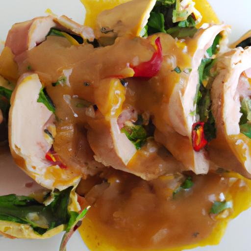 Pikantní bazalkové rolky s kuřecím masem